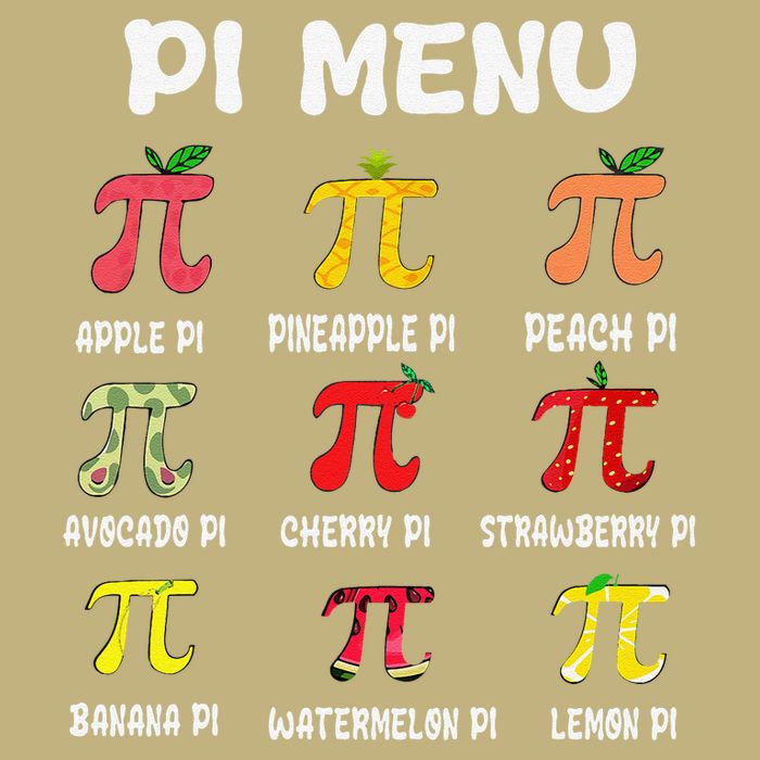 Pie Menu Funny Pi Day Pi 3 Cooling Performance Crew T-Shirt