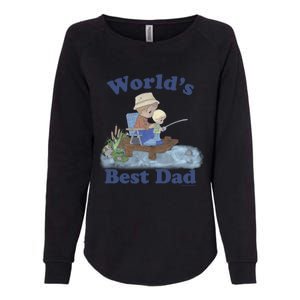 Precious Mots Fathers Day Worlds Best Dad Fishing Shot Gift Womens California Wash Sweatshirt