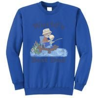 Precious Mots Fathers Day Worlds Best Dad Fishing Shot Gift Tall Sweatshirt