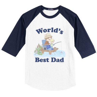 Precious Mots Fathers Day Worlds Best Dad Fishing Shot Gift Baseball Sleeve Shirt