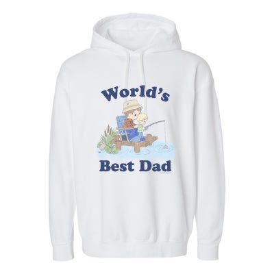 Precious Mots Fathers Day Worlds Best Dad Fishing Shot Gift Garment-Dyed Fleece Hoodie