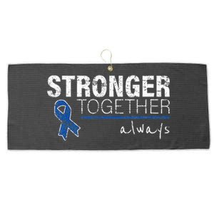 Positive Message For Women Colon Cancer Awareness Large Microfiber Waffle Golf Towel