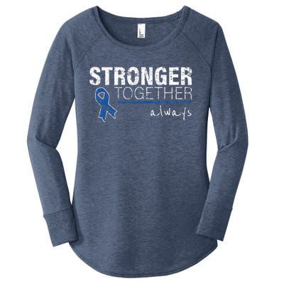 Positive Message For Women Colon Cancer Awareness Women's Perfect Tri Tunic Long Sleeve Shirt