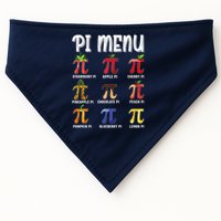 Pi Menu Funny Pi 3.14 Math Teacher Pie Menu Mathematics USA-Made Doggie Bandana