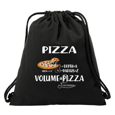 Pizza Math Formulas Math Teacher National Pizza Day Tri Gift Drawstring Bag