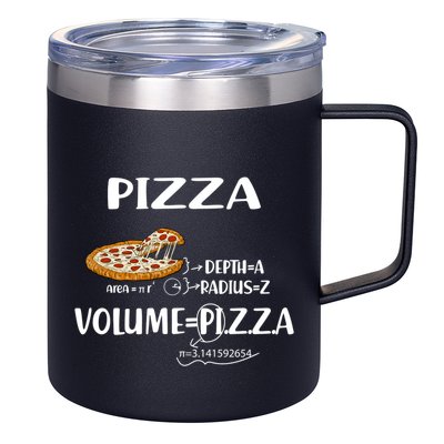 Pizza Math Formulas Math Teacher National Pizza Day Tri Gift 12oz Stainless Steel Coffee Mug