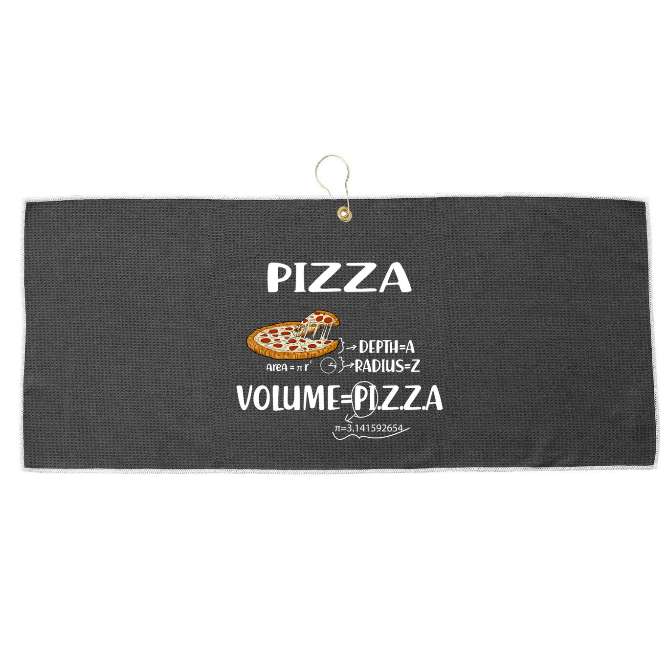Pizza Math Formulas Math Teacher National Pizza Day Tri Gift Large Microfiber Waffle Golf Towel