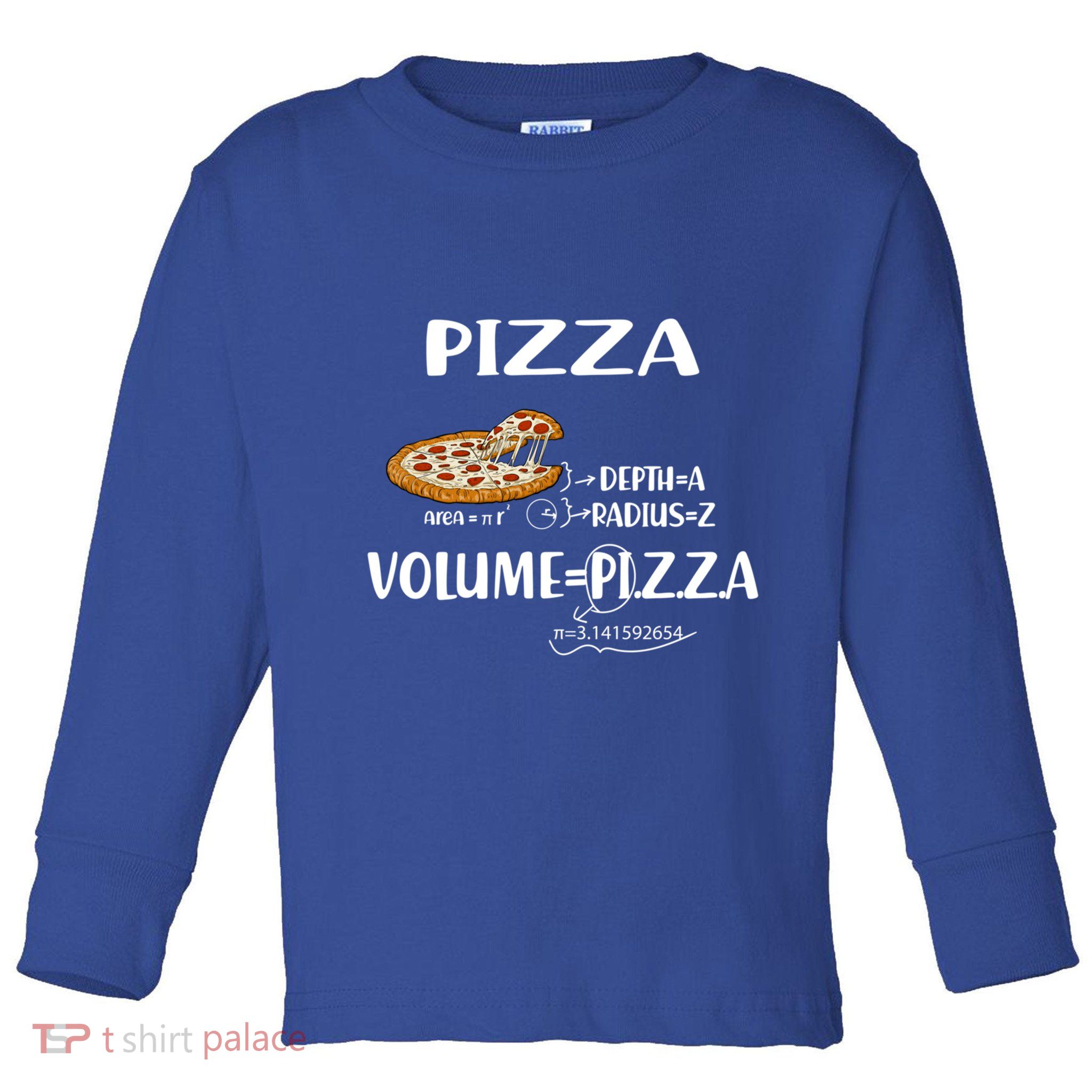 Pizza Math Formulas Math Teacher National Pizza Day Tri Gift Toddler Long Sleeve Shirt