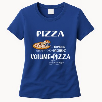 Pizza Math Formulas Math Teacher National Pizza Day Tri Gift Womens T-Shirt