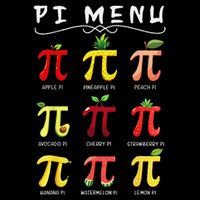 Pie Menu Funny Pi Day Pi 3 Full-Length Apron With Pockets