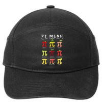 Pie Menu Funny Pi Day Pi 3 7-Panel Snapback Hat