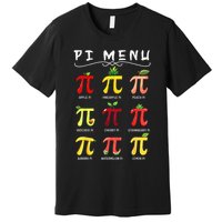 Pie Menu Funny Pi Day Pi 3 Premium T-Shirt