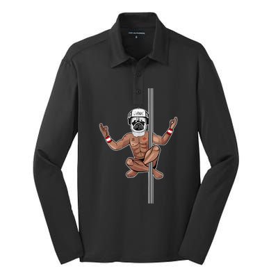 Pug Man Fitness Justin Ashar Snapback Silk Touch Performance Long Sleeve Polo