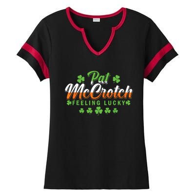 Pat McCrotch Feeling Shamrock Lucky Irish St Patrick's Day Ladies Halftime Notch Neck Tee