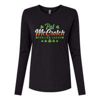 Pat McCrotch Feeling Shamrock Lucky Irish St Patrick's Day Womens Cotton Relaxed Long Sleeve T-Shirt