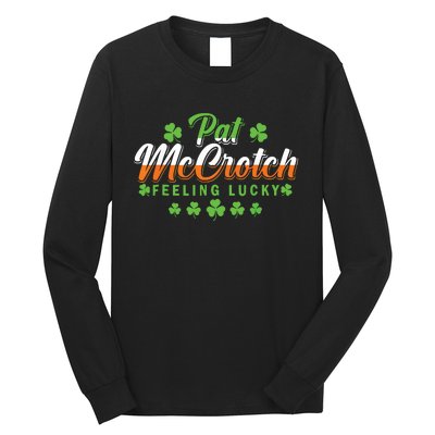 Pat McCrotch Feeling Shamrock Lucky Irish St Patrick's Day Long Sleeve Shirt