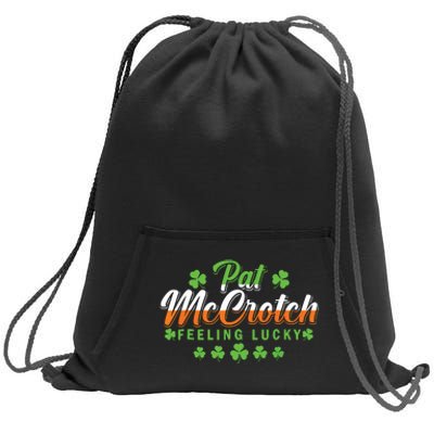 Pat McCrotch Feeling Shamrock Lucky Irish St Patrick's Day Sweatshirt Cinch Pack Bag