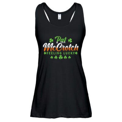 Pat McCrotch Feeling Shamrock Lucky Irish St Patrick's Day Ladies Essential Flowy Tank