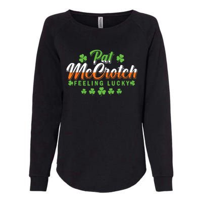 Pat McCrotch Feeling Shamrock Lucky Irish St Patrick's Day Womens California Wash Sweatshirt