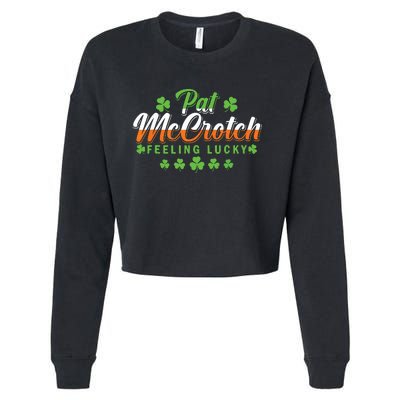 Pat McCrotch Feeling Shamrock Lucky Irish St Patrick's Day Cropped Pullover Crew