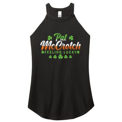 Pat McCrotch Feeling Shamrock Lucky Irish St Patrick's Day Women's Perfect Tri Rocker Tank