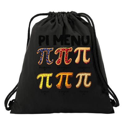 Pi Menu Funny Math Teacher Pi Day 3 Drawstring Bag
