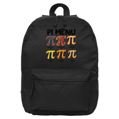 Pi Menu Funny Math Teacher Pi Day 3 16 in Basic Backpack