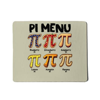 Pi Menu Funny Math Teacher Pi Day 3 Mousepad