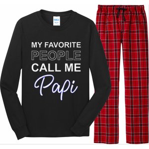 Papi Mexican Father Day Apparel Latino Padre Spanish Dad Gift Long Sleeve Pajama Set