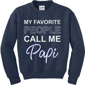 Papi Mexican Father Day Apparel Latino Padre Spanish Dad Gift Kids Sweatshirt