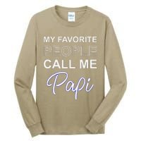 Papi Mexican Father Day Apparel Latino Padre Spanish Dad Gift Tall Long Sleeve T-Shirt