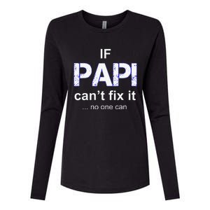 Papi Mexican Father Day Apparel Latino Padre Spanish Dad Womens Cotton Relaxed Long Sleeve T-Shirt