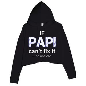 Papi Mexican Father Day Apparel Latino Padre Spanish Dad Crop Fleece Hoodie