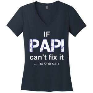 Papi Mexican Father Day Apparel Latino Padre Spanish Dad Women's V-Neck T-Shirt