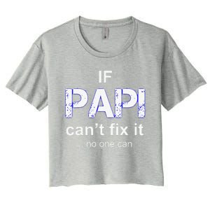 Papi Mexican Father Day Apparel Latino Padre Spanish Dad Women's Crop Top Tee