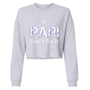 Papi Mexican Father Day Apparel Latino Padre Spanish Dad Cropped Pullover Crew