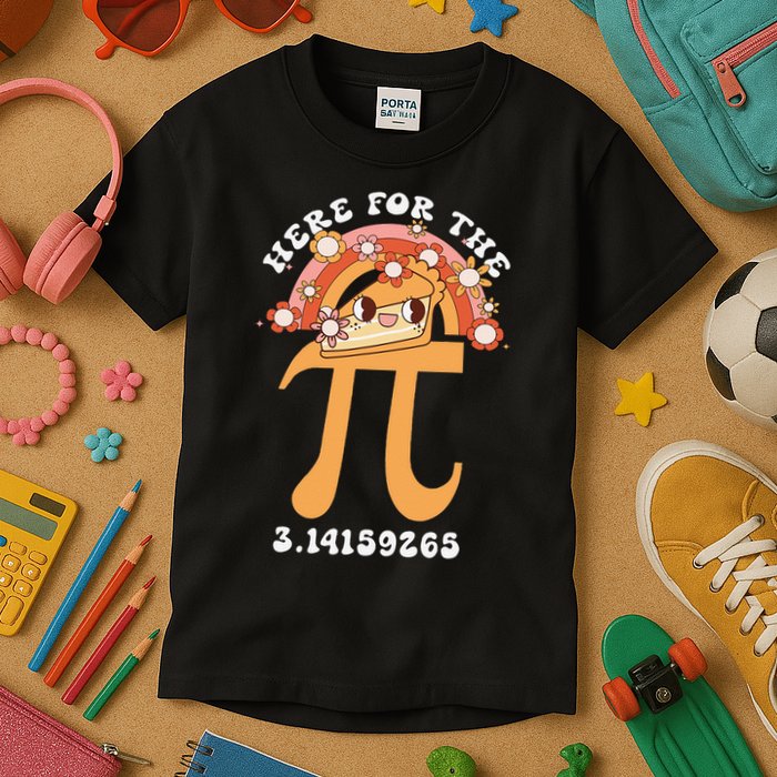 Pie Menu Funny Pi Day Pi 3 Kids T-Shirt