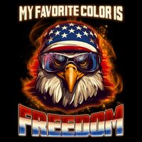 Patriotic My Favorite Color Is Freedom American Eagle Bucket Hat