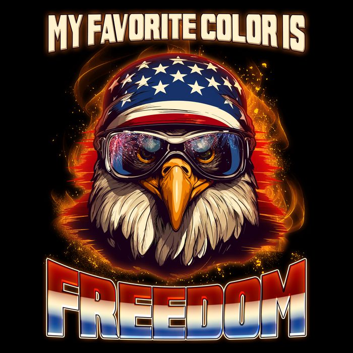 Patriotic My Favorite Color Is Freedom American Eagle Bucket Hat