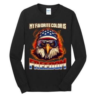 Patriotic My Favorite Color Is Freedom American Eagle Tall Long Sleeve T-Shirt