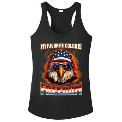 Patriotic My Favorite Color Is Freedom American Eagle Ladies PosiCharge Competitor Racerback Tank