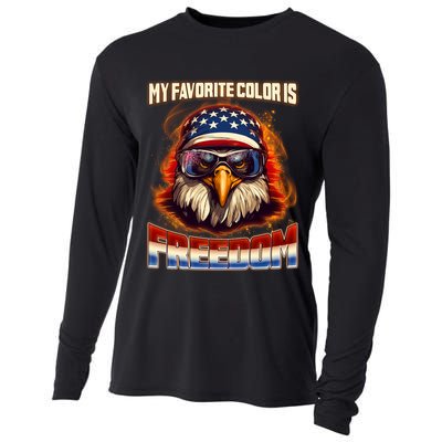 Patriotic My Favorite Color Is Freedom American Eagle Cooling Performance Long Sleeve Crew