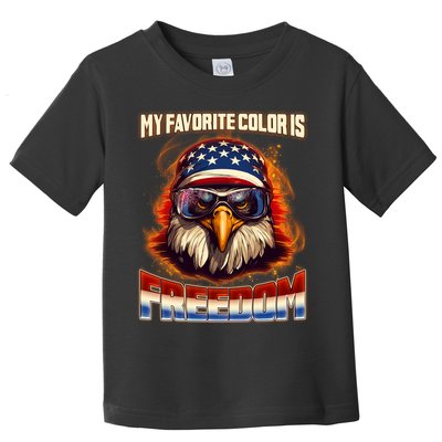 Patriotic My Favorite Color Is Freedom American Eagle Toddler T-Shirt