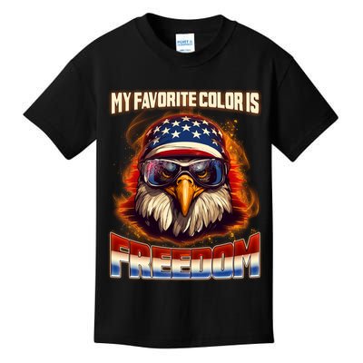 Patriotic My Favorite Color Is Freedom American Eagle Kids T-Shirt
