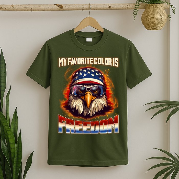 Patriotic My Favorite Color Is Freedom American Eagle T-Shirt