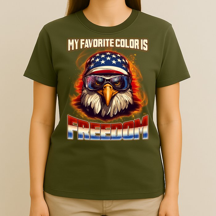 Patriotic My Favorite Color Is Freedom American Eagle T-Shirt