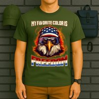 Patriotic My Favorite Color Is Freedom American Eagle T-Shirt