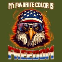 Patriotic My Favorite Color Is Freedom American Eagle T-Shirt
