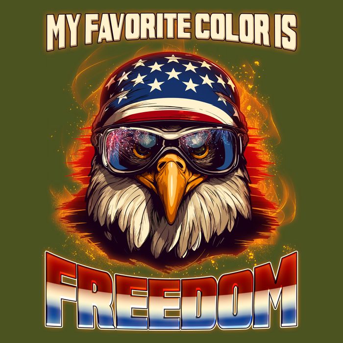 Patriotic My Favorite Color Is Freedom American Eagle T-Shirt