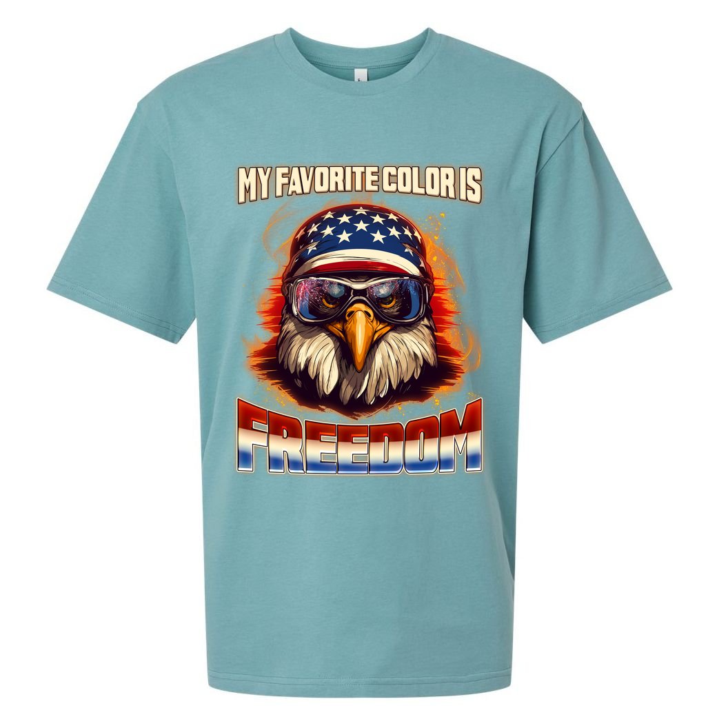 Patriotic My Favorite Color Is Freedom American Eagle Sueded Cloud Jersey T-Shirt